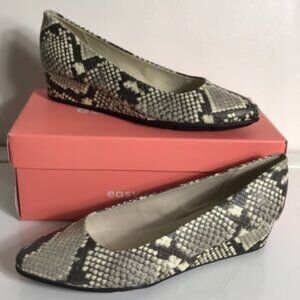 Easy Spirit Abelle Leather Low Wedge Shoes